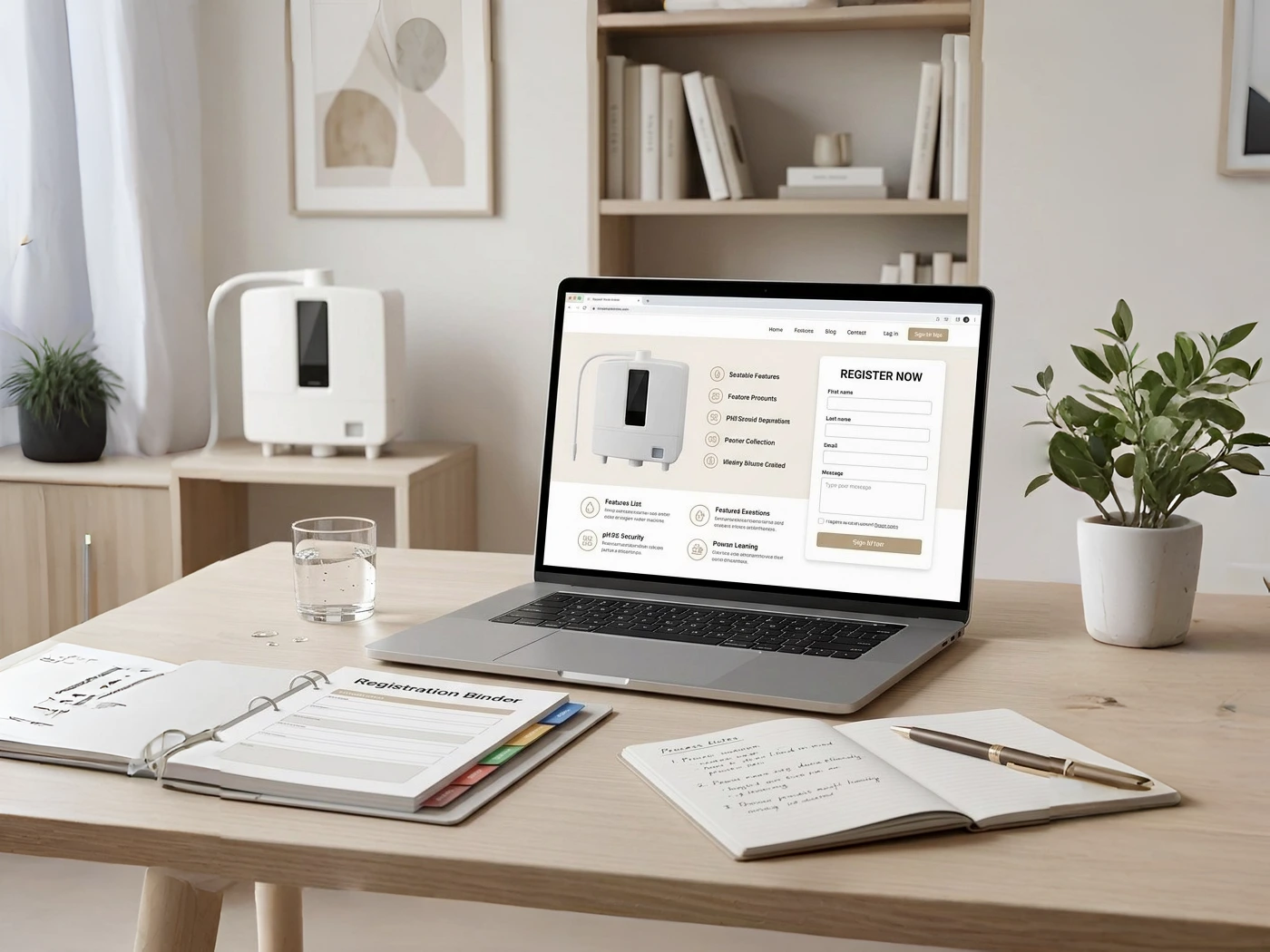 Structured sponsor guidance and official registration process for Kangen Water machine purchases