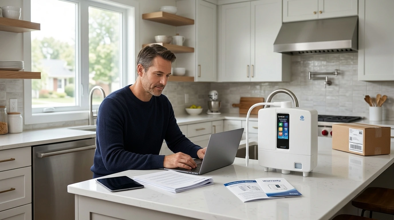 Homeowner going through the process of buying a Kangen Water machine in the USA
