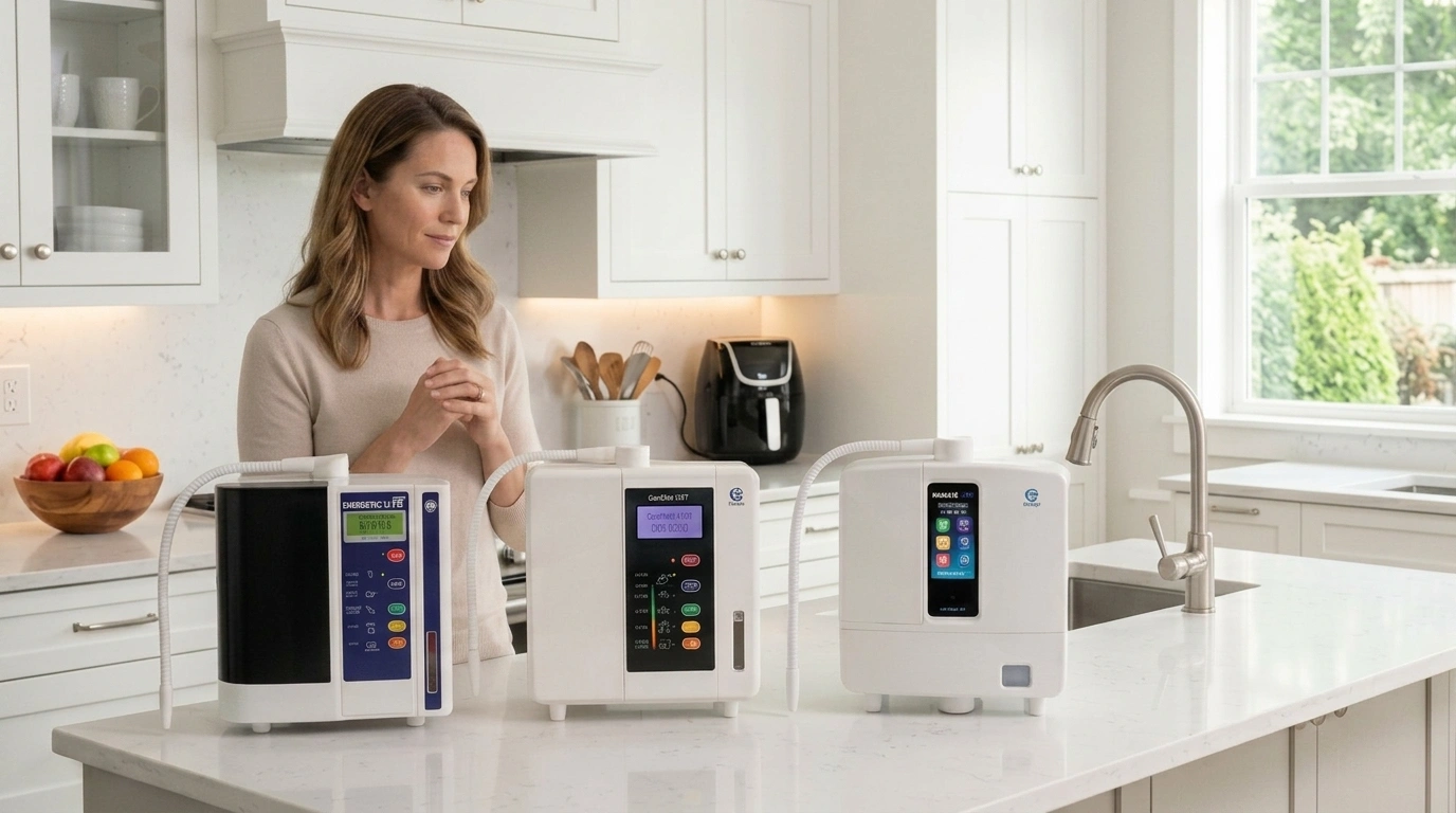 Homeowner choosing the right Kangen Water machine for their household
