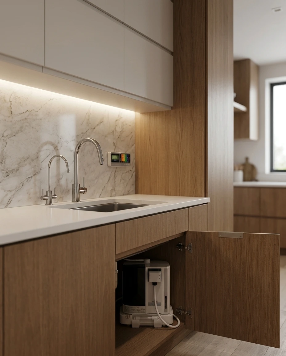 under the counter under the sink kangen water machine ionizer usa leveluk sd501u