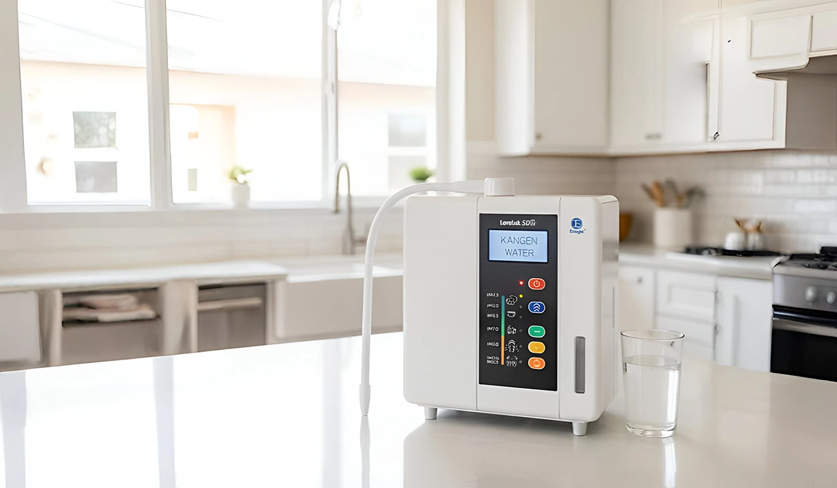 LeveLuk SD501DX installed in a home kitchen as a reliable Kangen Water system