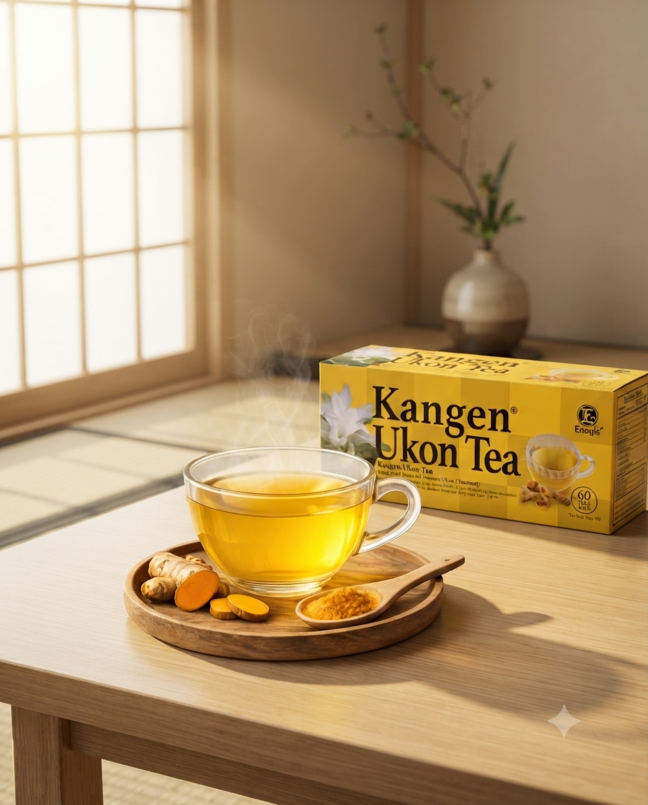 Kangen UKON Tea crafted in Japan using organic turmeric from Okinawa.
