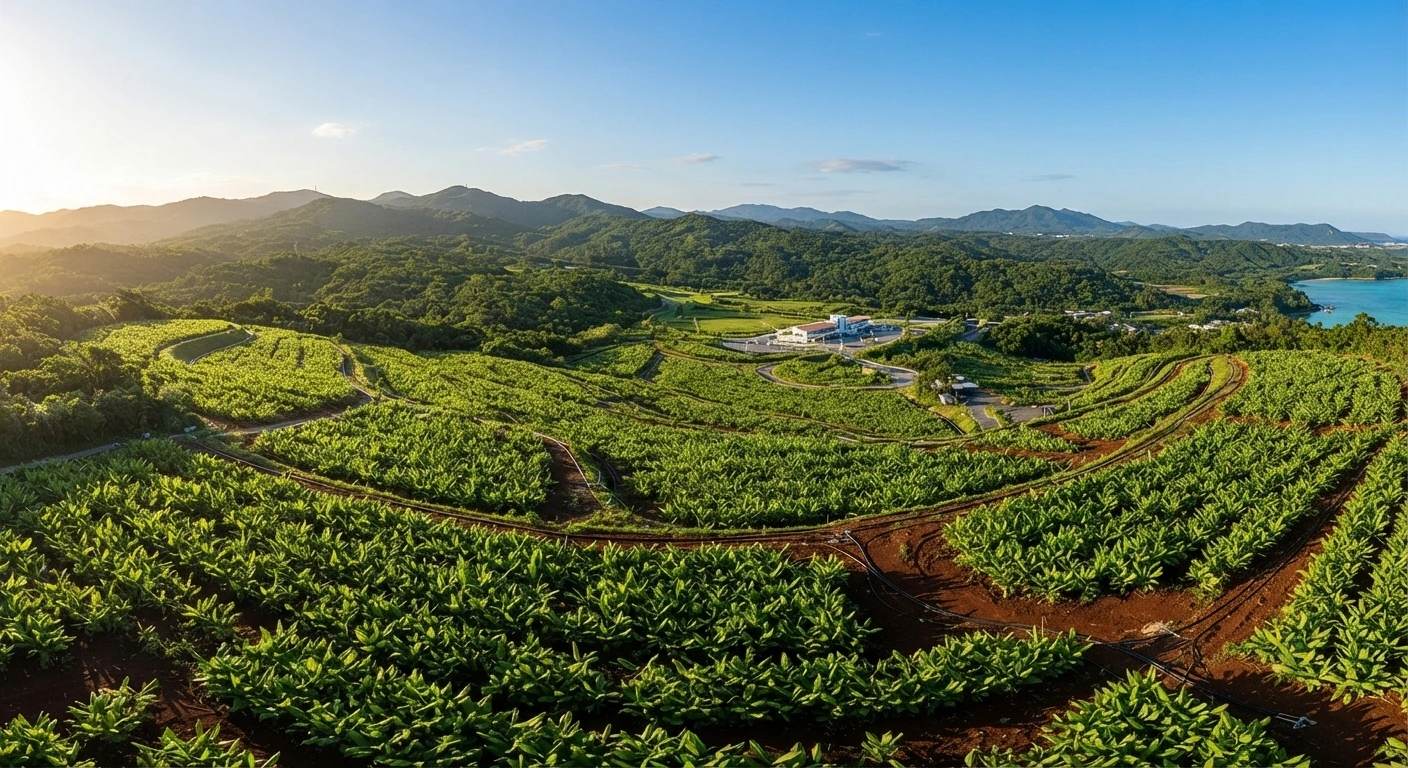 Organic turmeric cultivated in the Yanbaru region of Okinawa, Japan