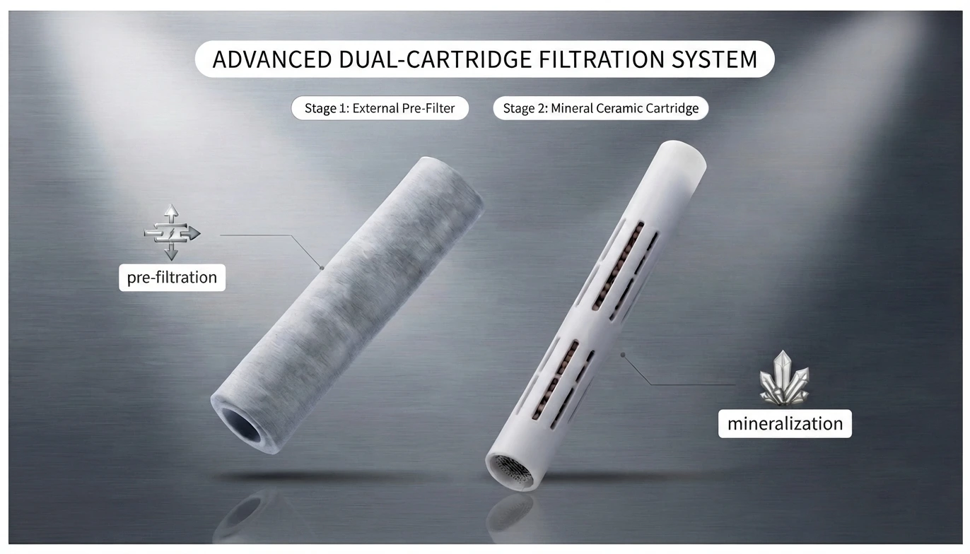 ANESPA DX external cartridge and ceramic mineral cartridge components