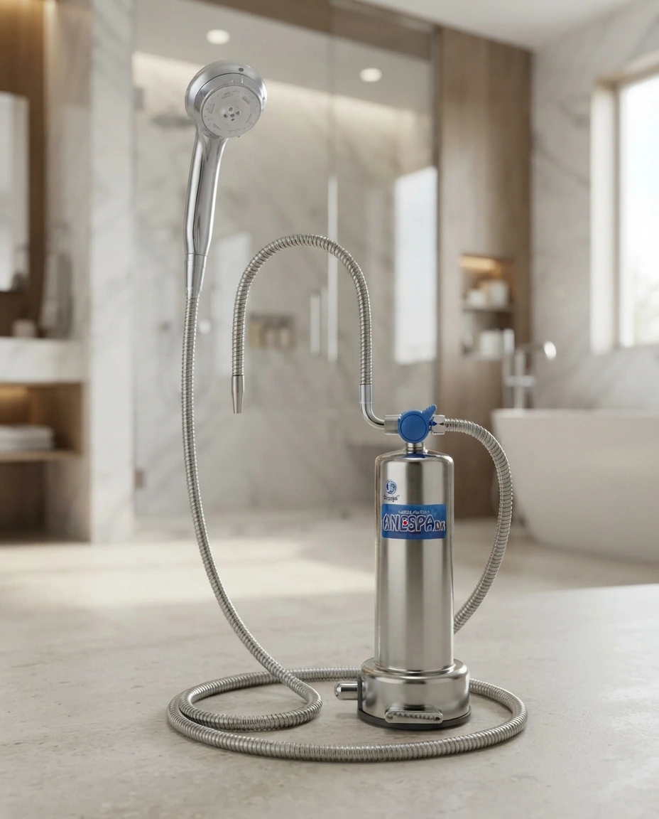 ANESPA DX premium mineral spa system in a luxury bathroom setting
